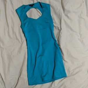 F21 bodycon dress in teal